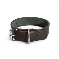 Double Leather collar Nero 45mm x 660 mm