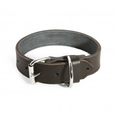 Double Leather collar Nero 45mm x 600 mm