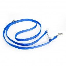Double leash nylon 20 mm x 2.50 mtr. ( blue )